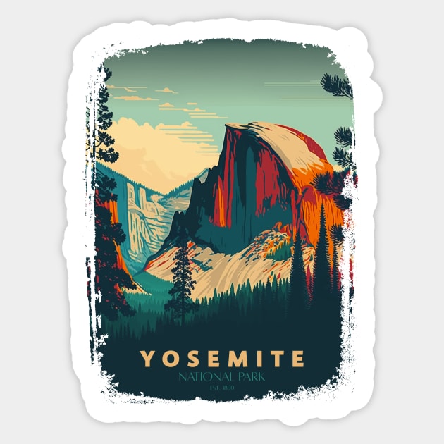 Yosemite National Park Sticker by Wintrly